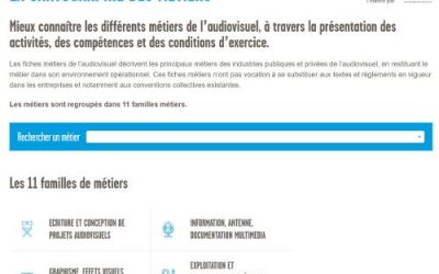 Tous les métiers de l’audiovisuel en un clin d’œil !